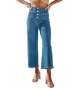 Women's Wide Leg Jeans High Waist Stretch Straight Jeans Button Down Loose Jeans with Pockets
