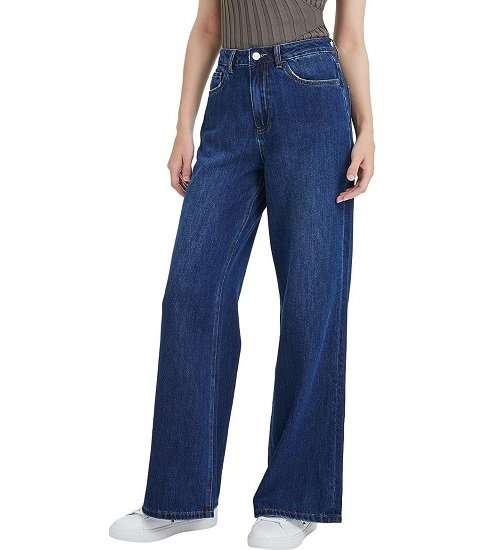 Wide Leg Jeans for Women High Waisted Stretchy Baggy Straight Denim Pants
